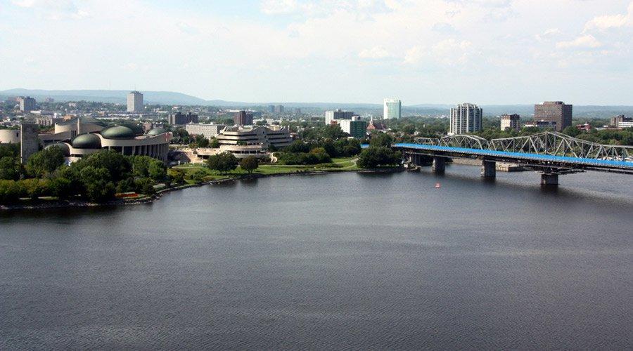 Gatineau vu d'Ottawa. Photo Mario Cabral de Moura, Creative Commons.