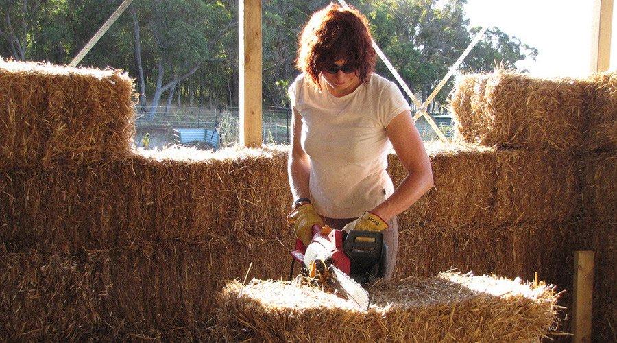 En Australie Occidentale, une autoconstruction en ballot de paille