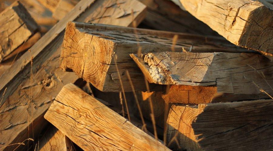 poutres colonnes de bois lamellé-collé Chantiers Chibougamau
