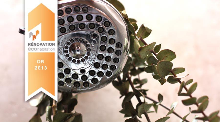 Une douche Ecoflow chez Jacinthe. Photo Jacinthe Dagenais-Côté
