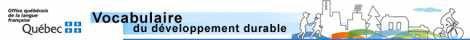Un vocabulaire du développement durable en ligne
