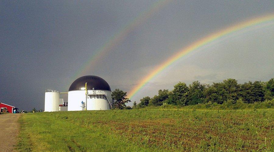Cuve de biométhanisation, ou bioréacteur, dans le Massachussets