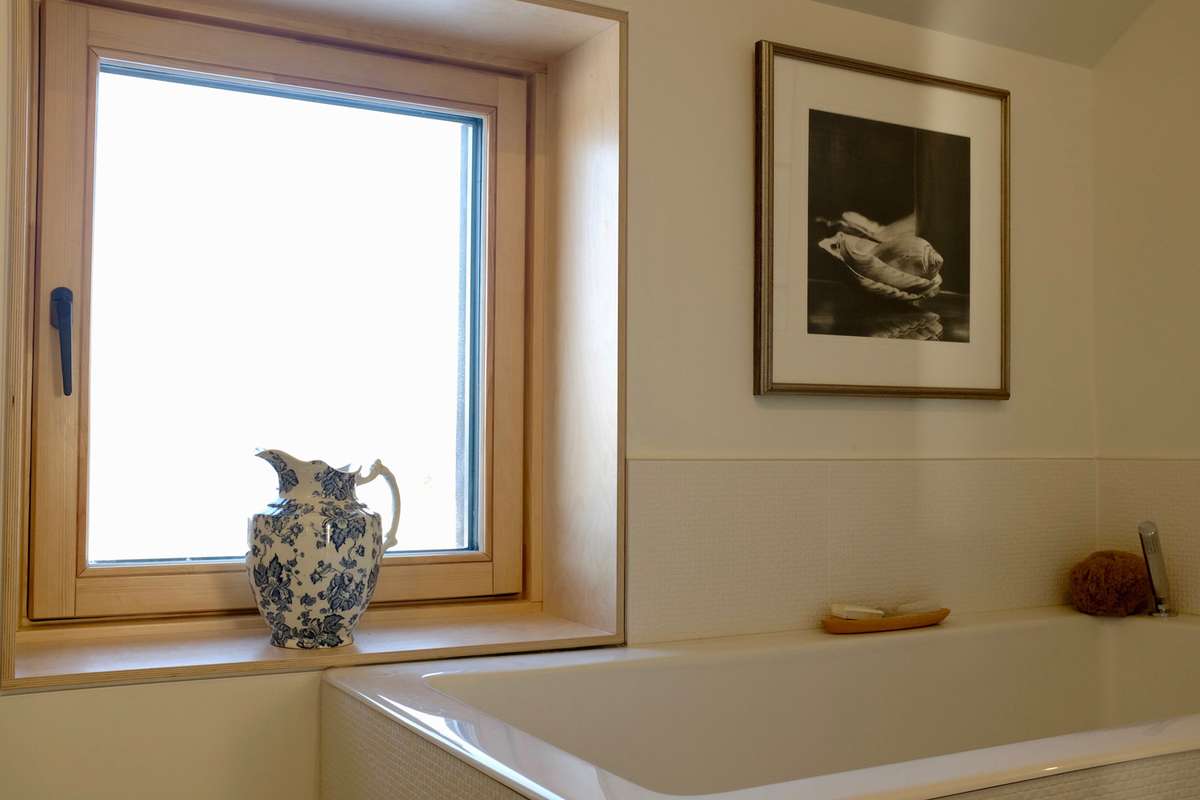 Salle de bains de la maison des Sources (Springhouse) certifiée Passive House et LEED