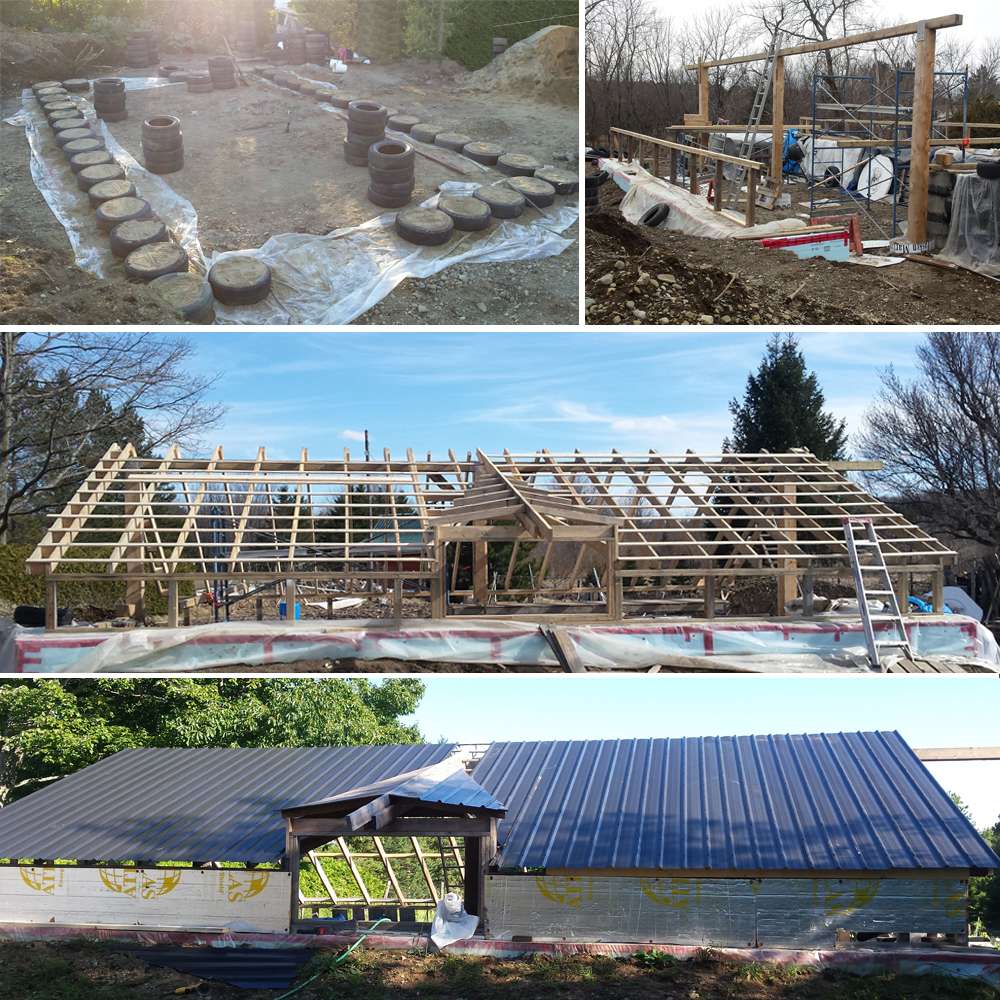 Construire une serre enfouie en pneus: méthode de construction