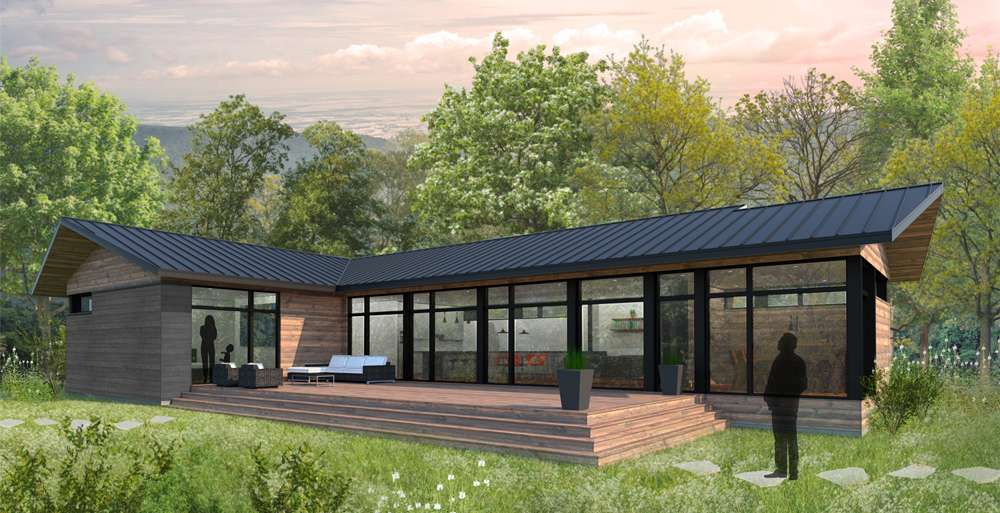 Maison préfabriquée 100% québécoise écologique et économique. Modèle de 3 chambres