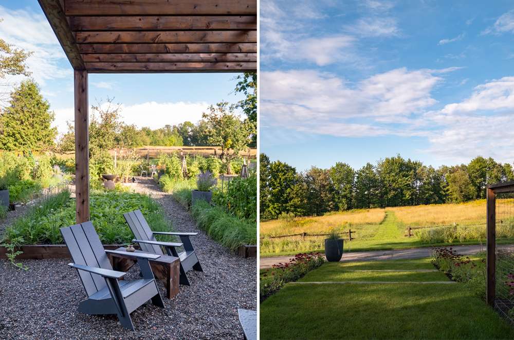 Jardin et perspective, Ferme Humming Hill certifiée LEED Or