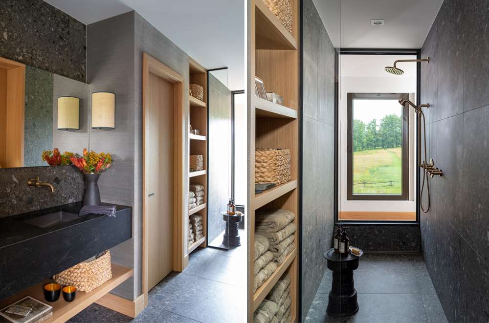 Salle de bains, Ferme Humming Hill certifiée LEED Or