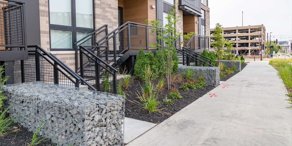 Aménagement extérieur en gabion