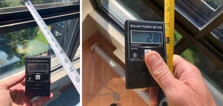 Avant / après la pose de l'enduit isolant thermique, en BTU