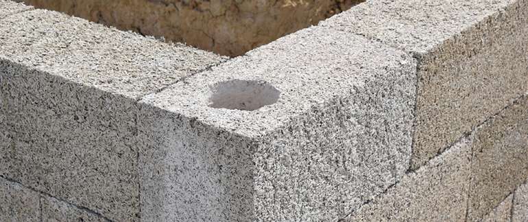 Blocs de béton de chanvre pour les murs de la maison