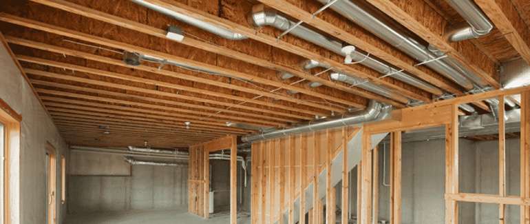 pas de système ni conduits ventilation dans soffites