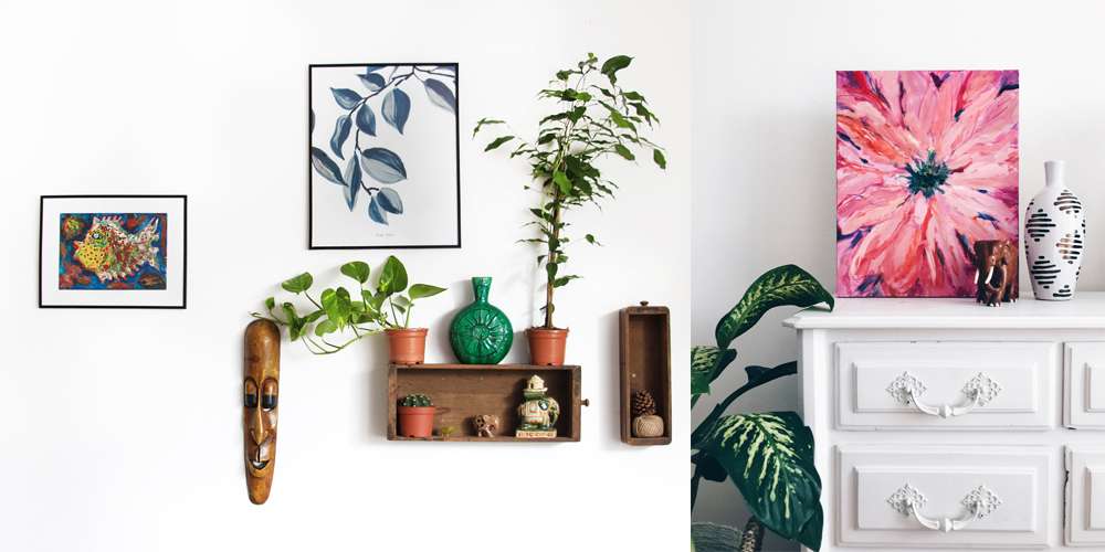 Art et nature dans un bureau