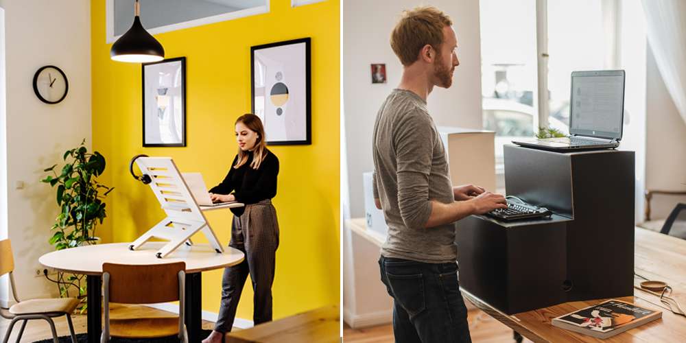 Bureau assis debout chaise ergonomique
