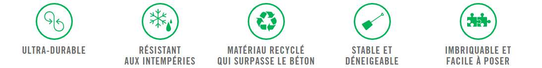 les dalles vertes, écologiques faites au quebec