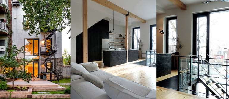 Dans La maison belle à Sébastien réalisée par ¾ FORT, le bois de pin massif et la lumière sont à l’honneur.