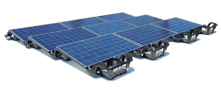 Panneaux solaires photovoltaïques lestés (ou avec ballasts)
