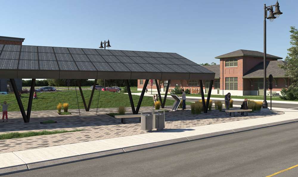 Installation photovoltaique centre ville lac megantic