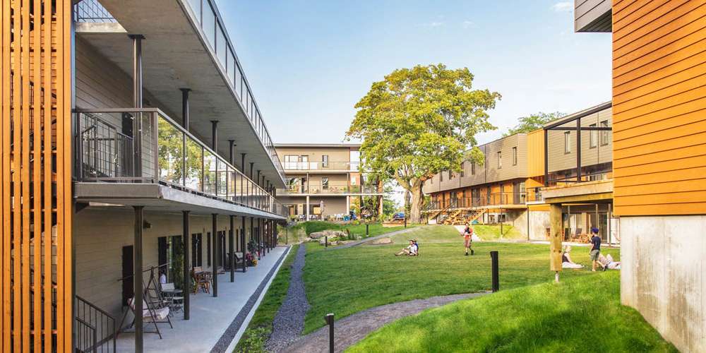 Cohabitat Québec : constructions certifiées LEED Platine et Novoclimat conçues et construites par TERGOS Architecture + Construction © Stéphane Bourgeois, TERGOS Architecture + Construction