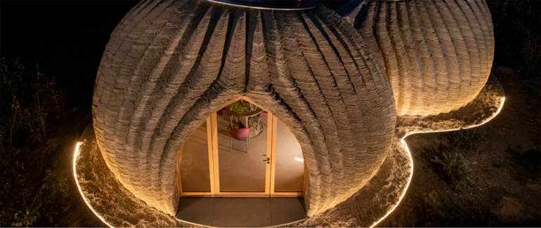 maison Tecla 3D imprimée en terre