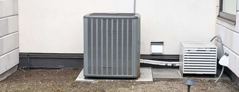 Thermopompe à l'extérieur