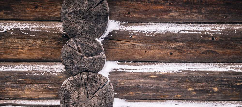 bois rond structure maison