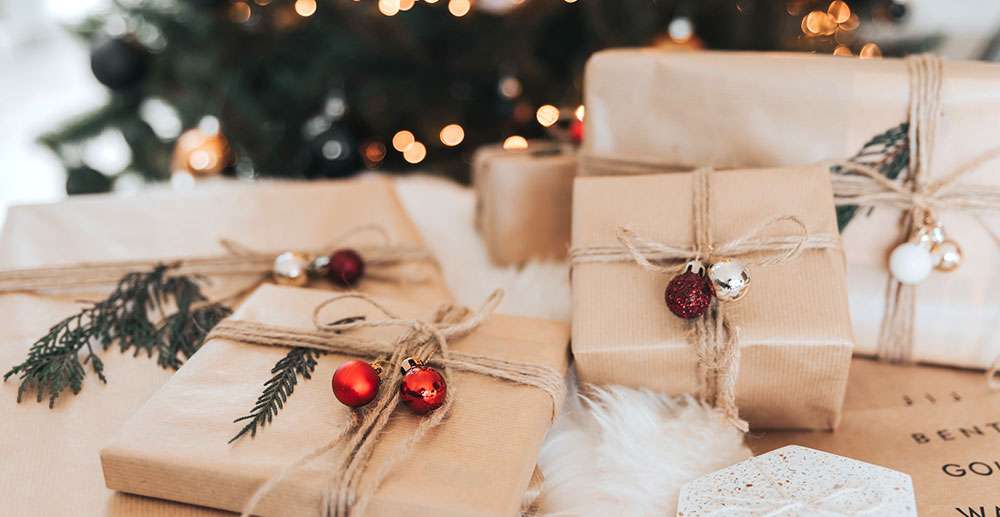 emballage de cadeau de noel écologique