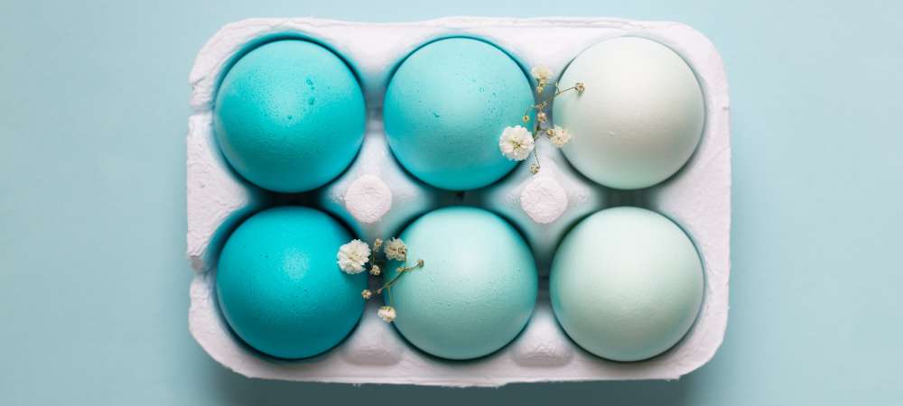 oeufs colorés teinture