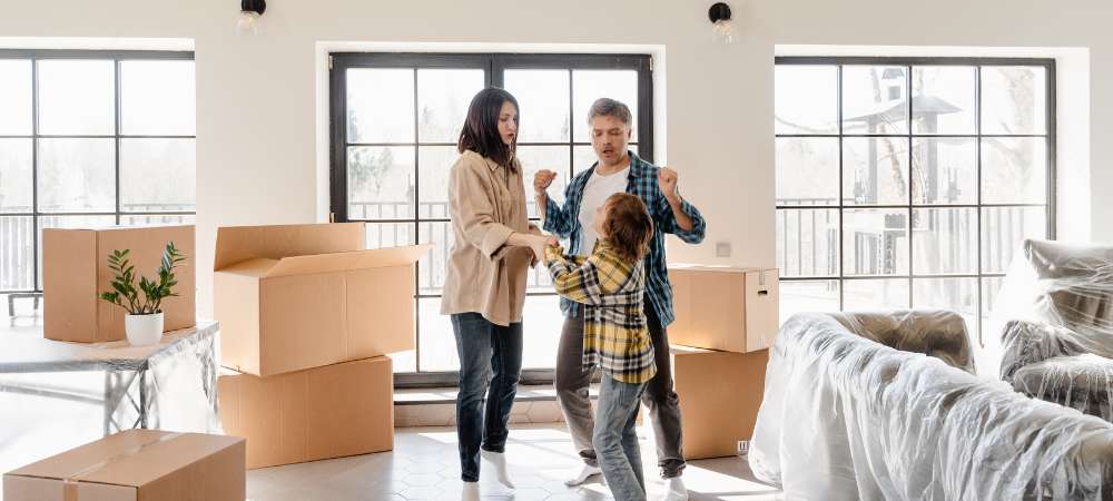 famille en déménagement