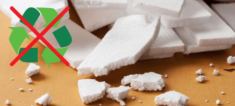 Le styrofoam n'est pas recyclable