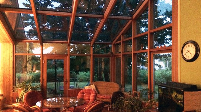 intérieur du solarium en été