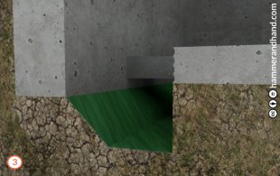 géotextile dans la tranchée