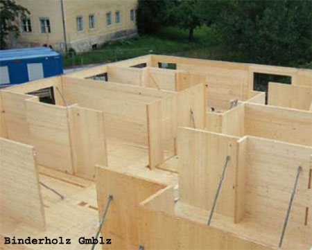 structure en panneaux de bois